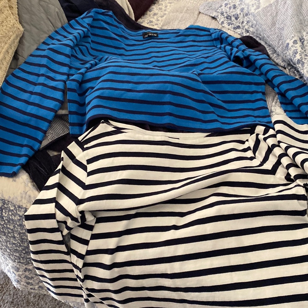 Set of 2 J crew mariner boatneck shirt.  Practically brand new